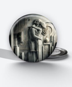 Harmonic Chaos - Add a pop of creativity to your attire with this abstract pin button.