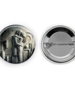 Harmonic Chaos - Add a pop of creativity to your attire with this abstract pin button.