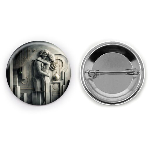 Harmonic Chaos - Add a pop of creativity to your attire with this abstract pin button.