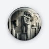 Harmonic Chaos - Add a pop of creativity to your attire with this abstract pin button.