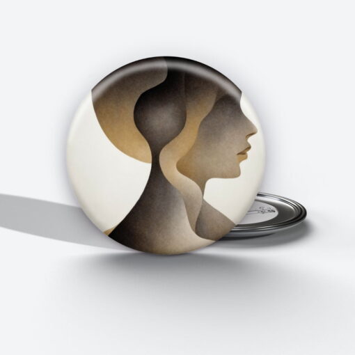 Illusory Depths - Add a pop of creativity to your attire with this abstract pin button