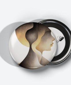 Illusory Depths - Add a pop of creativity to your attire with this abstract pin button