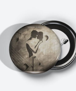 Harmony In Silence - Add a pop of creativity to your attire with this abstract pin button.