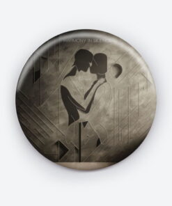 Harmony In Silence - Add a pop of creativity to your attire with this abstract pin button.