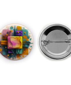 Prismatic Reflections - Add a pop of creativity to your attire with this abstract pin button.