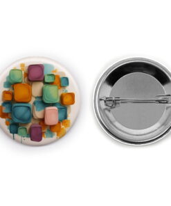 Prismatic Reflections - Add a pop of creativity to your attire with this abstract pin button.