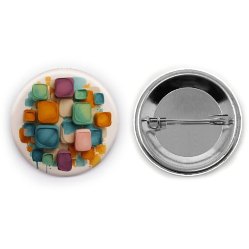 Prismatic Reflections - Add a pop of creativity to your attire with this abstract pin button.