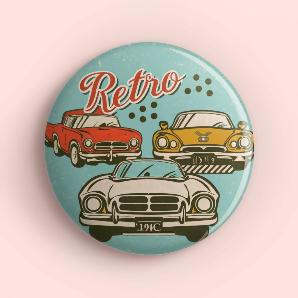 Pinsbutton_cat_retro cars