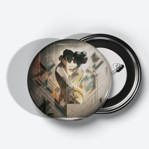 Celestial Waves - Add a pop of creativity to your attire with this abstract pin button