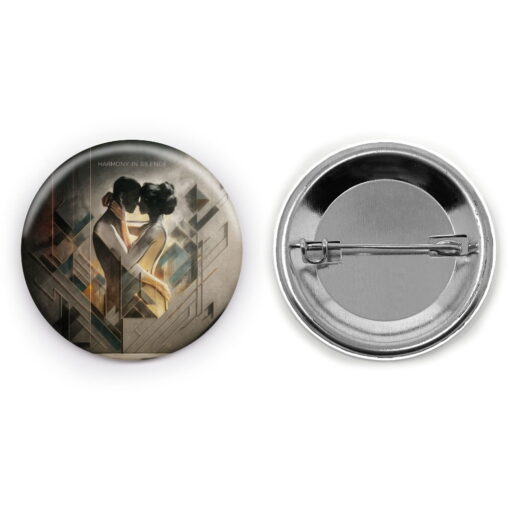 Celestial Waves - Add a pop of creativity to your attire with this abstract pin button