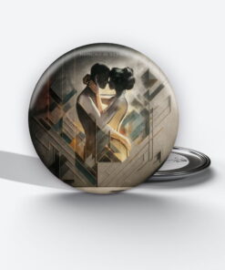Celestial Waves - Add a pop of creativity to your attire with this abstract pin button