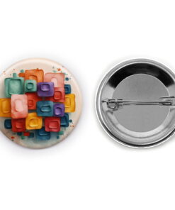 Prismatic Reflections - Add a pop of creativity to your attire with this abstract pin button