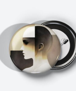 Fragmented Reality - Add a pop of creativity to your attire with this abstract pin button.