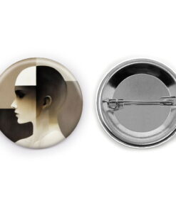 Fragmented Reality - Add a pop of creativity to your attire with this abstract pin button.
