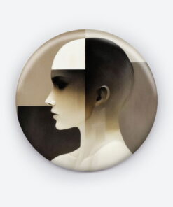 Fragmented Reality - Add a pop of creativity to your attire with this abstract pin button.