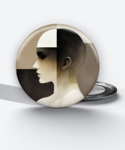 Fragmented Reality - Add a pop of creativity to your attire with this abstract pin button.