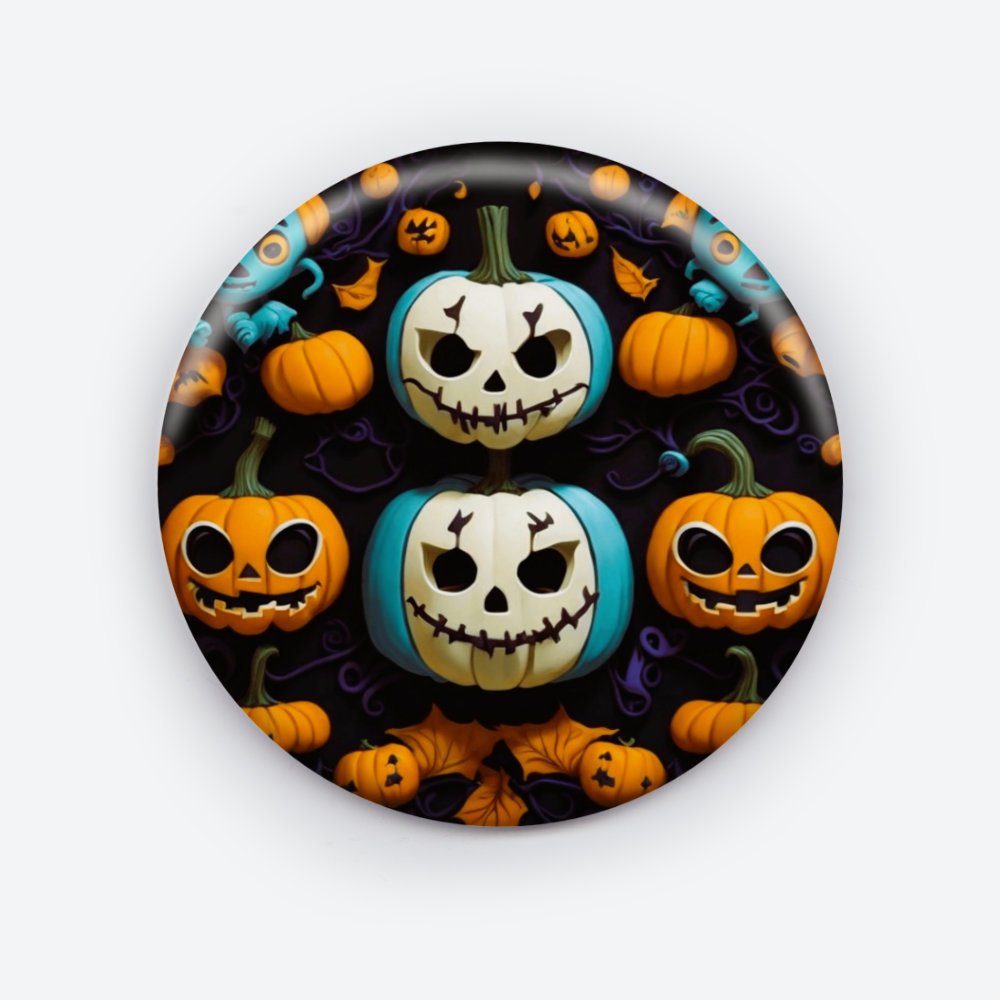 Frightful Fun Halloween Pin Button - Spooky and Stylish