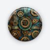 Gothic Gears Pin - Steampunk Style, Industrial Elegance
