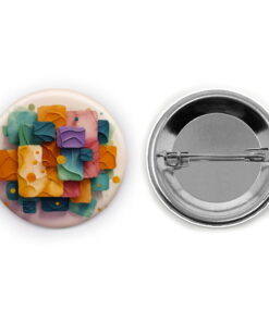 Prismatic Reflections - Add a pop of creativity to your attire with this abstract pin button