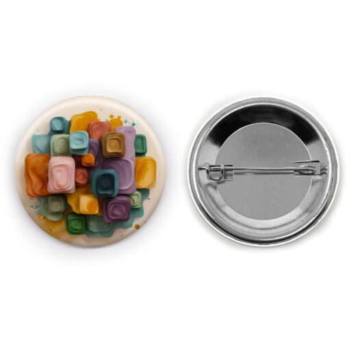 Prismatic Reflections - Add a pop of creativity to your attire with this abstract pin button.
