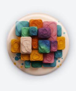 Prismatic Reflections - Add a pop of creativity to your attire with this abstract pin button.