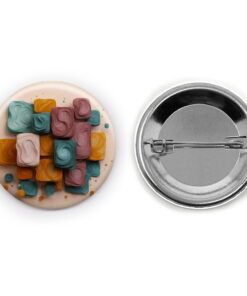 Prismatic Reflections - Add a pop of creativity to your attire with this abstract pin button.