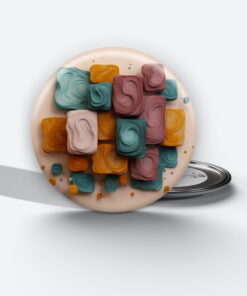 Prismatic Reflections - Add a pop of creativity to your attire with this abstract pin button.