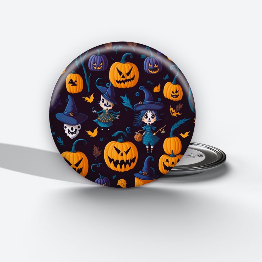 Wickedly Wonderful Halloween Pin Button - Spooky and Stylish