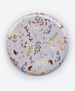 Wildflower Natural Pin Button | Bohemian Floral Accessory
