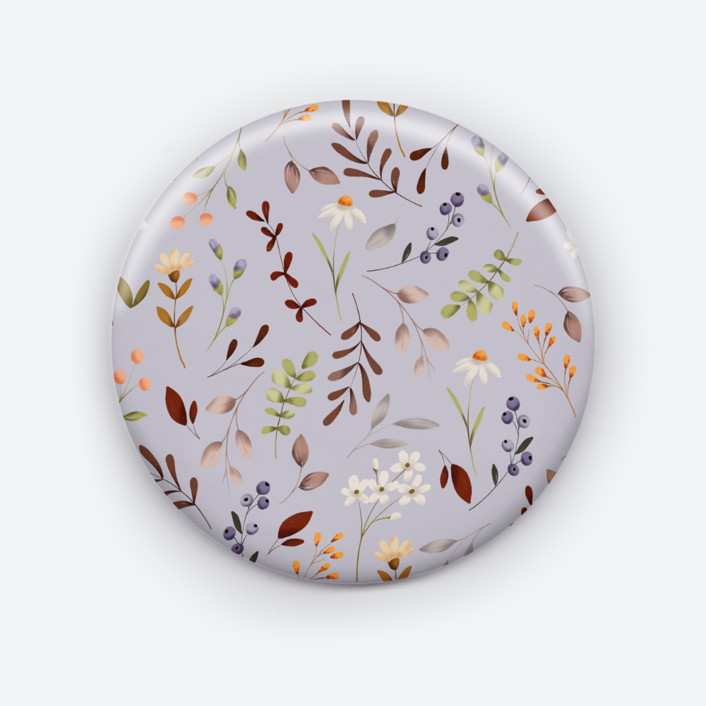 Wildflower Natural Pin Button | Bohemian Floral Accessory