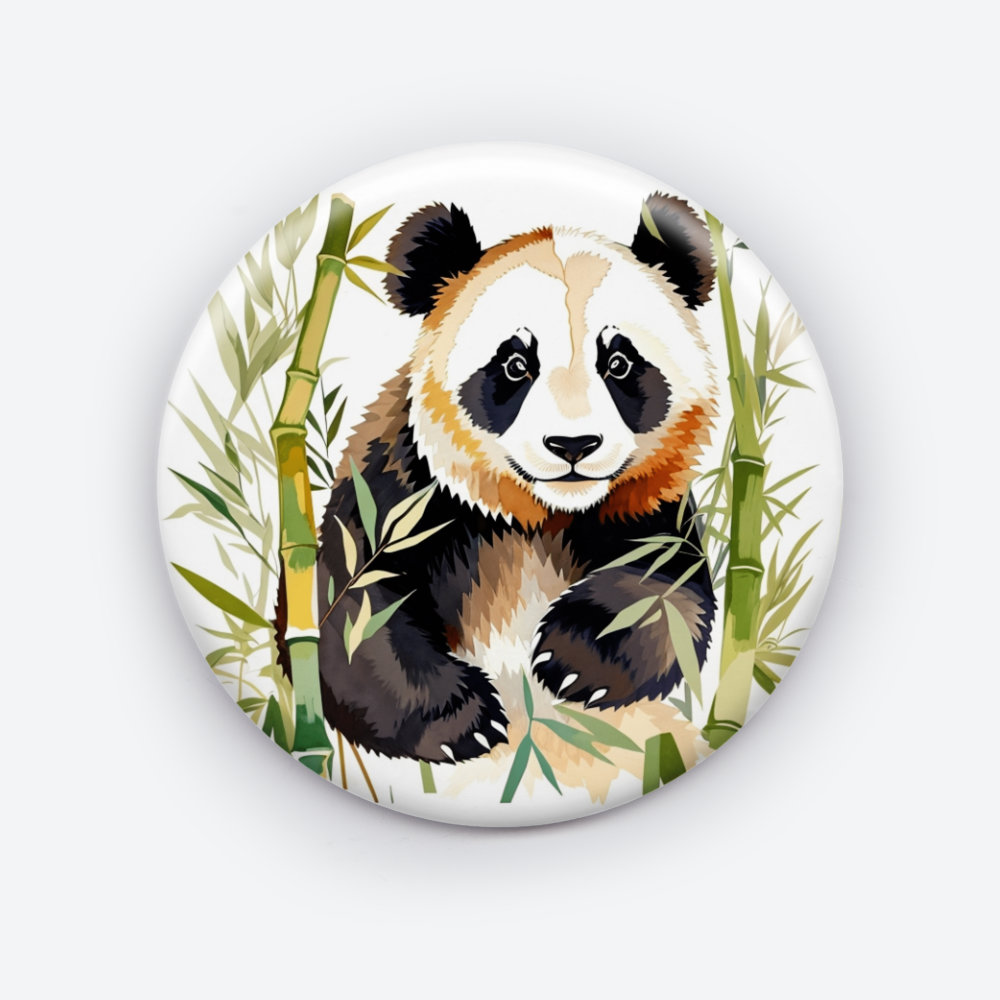 Adorable Panda Expressions Pin Button | Cute and Playful Design