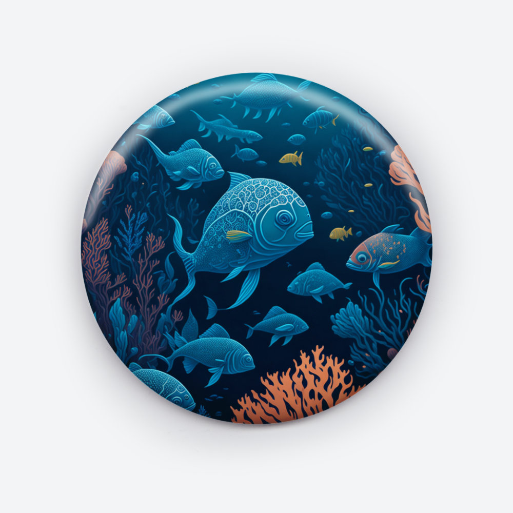 Aquatic Adventures Pin Button | Ocean-Inspired Accessory