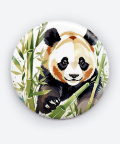 Black And White Bliss Panda Pin Button | Cute and Classic Design