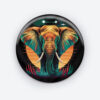 Elephant Harmony Pin Button | Elegant Design with Tranquil Elephants