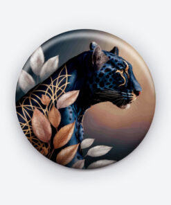Fearless Feline Panther Pin Button | Bold Panther Design
