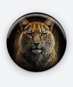 Fierce and Striped Tiger Pin Button | Bold Animal Design Accessory