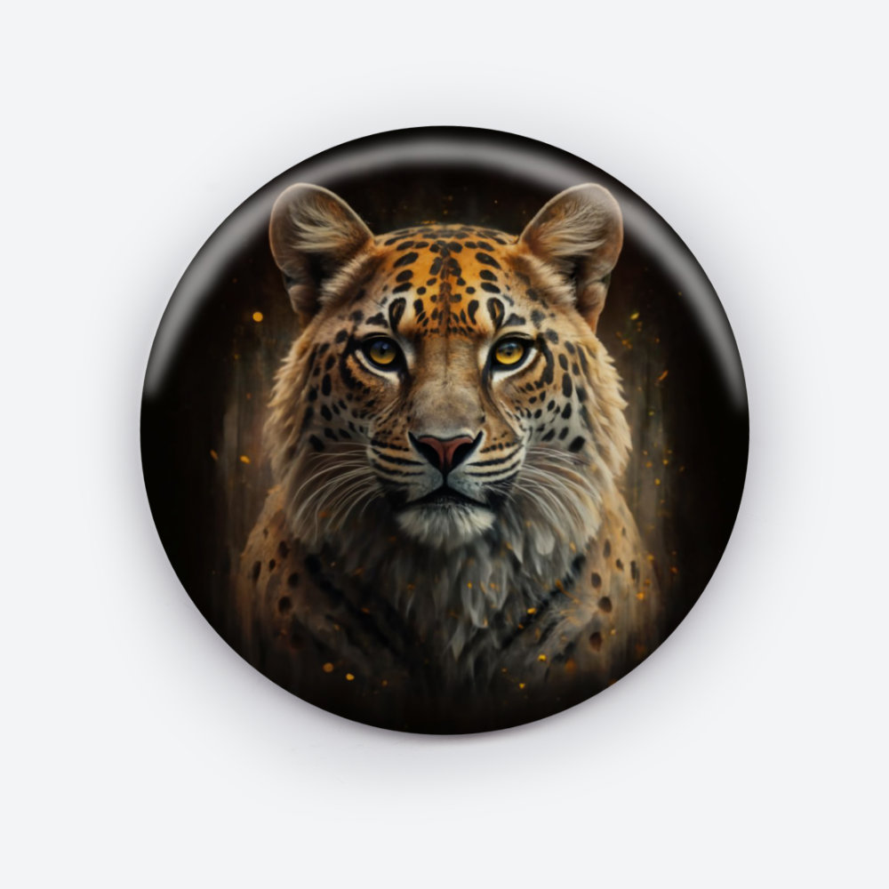 Fierce and Striped Tiger Pin Button | Bold Animal Design Accessory