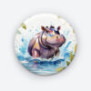 Happy Hippo Hugs Happy Hippo Hugs Pin Button | Cute and Whimsical Animal Accessory