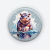 Hippo Haven Pin Button | Cute and Quirky Animal Accessory