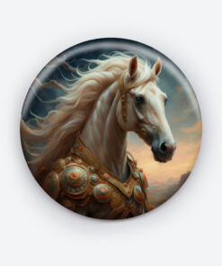 Horse Spirit Guide Pin Button | Symbol of Freedom and Strength