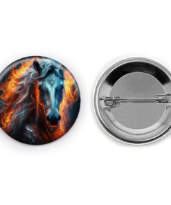 Horse Spirit Pin Button horse spirit 6