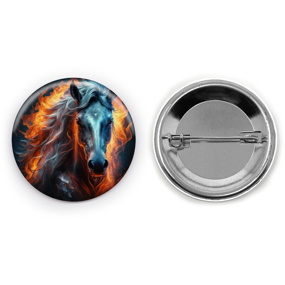 Horse Spirit Pin Button Horse Spirit Pin Button - Image 5
