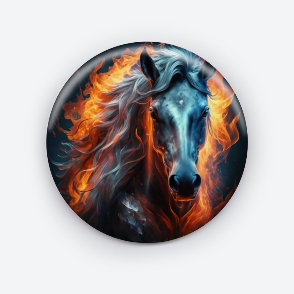 Horse Spirit Pin Button Horse Spirit Pin Button | Bold Equine-Inspired Accessory