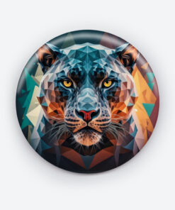 Jungle King Panther Pin Button | Fierce and Majestic Design