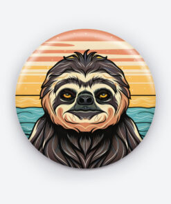 Laid Back Lovable Sloth Pin Button | Charming and Relaxed Design