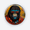 Majestic Gorilla Pin Button | Bold and Powerful Design