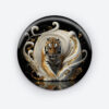 Majestic Stripes Tiger Pin Button | Bold Wildlife Art Accessory