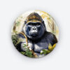 Primal Power Gorilla Pin Button | Bold and Fierce Animal Design