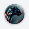 Shadowed Elegance Panther Pin Button | Sophisticated Animal Design