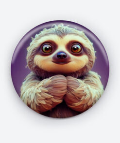 Snuggle Up with Sloth Pin Button | Cozy and Cute Accessory